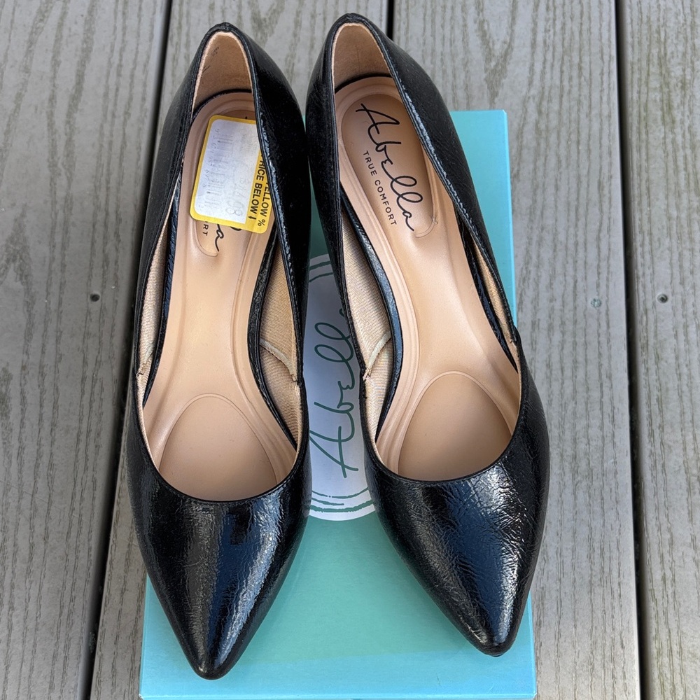 Abella Black Patent Heels for Women